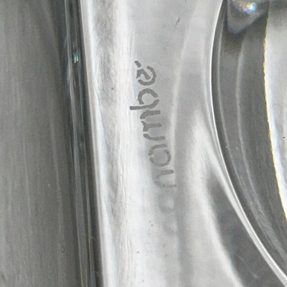 Nambe Crystal Planar Bowl 7"X13" Large Modernist Arched Centerpiece Elegant Vase - Picture 10 of 16